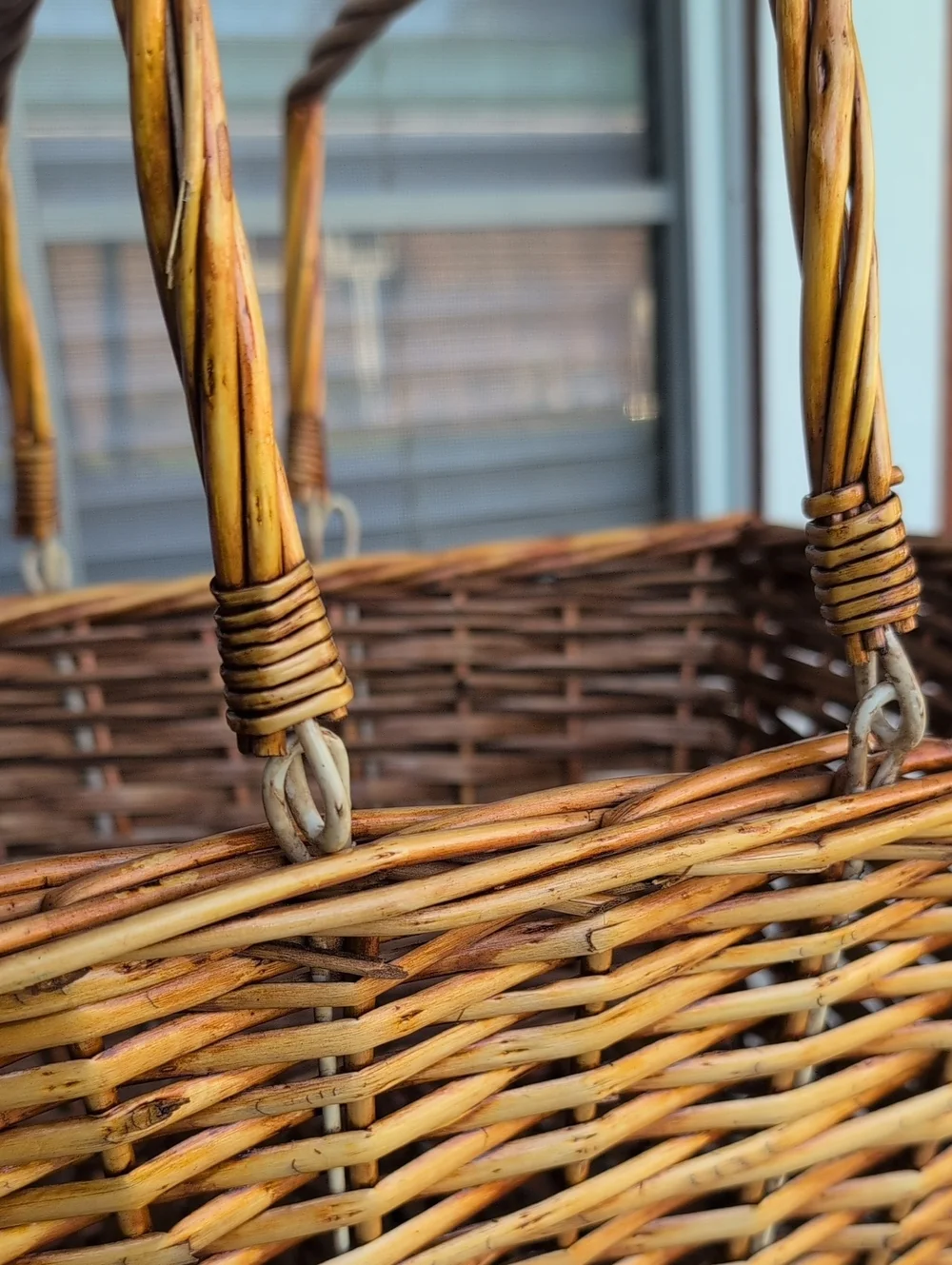 Vintage Woven Double-Handle Storage Basket - Brown (226)